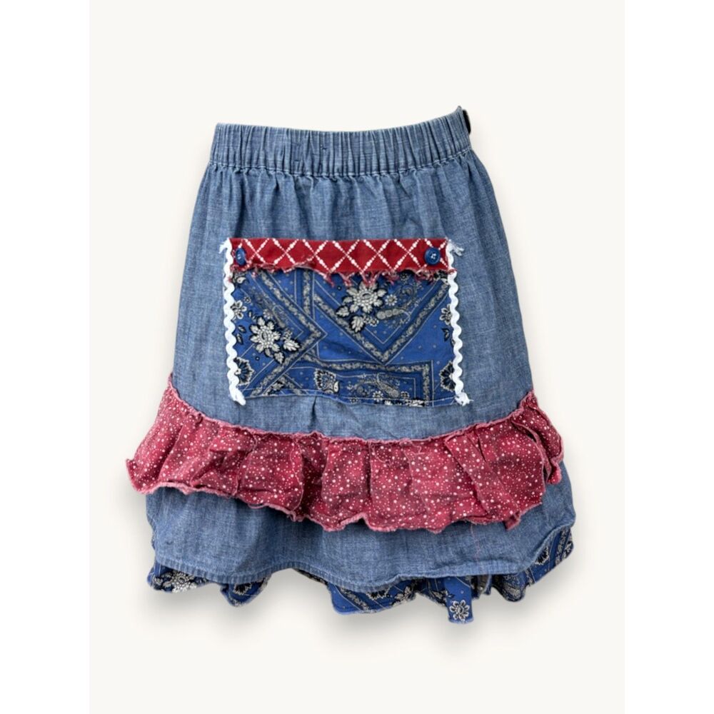 Handmade Bistro Apron Upcycled Western Farmhouse Style Cottagecore